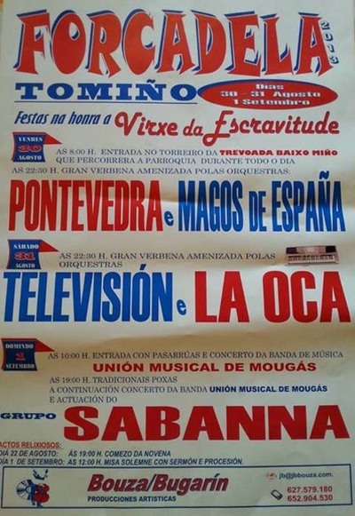 FESTAS VIRXE DA ESCRAVITUDE EN FORCADELA-TOMIO DO 31 DE AGOSTO  1 DE SETEMBRO DE 2013