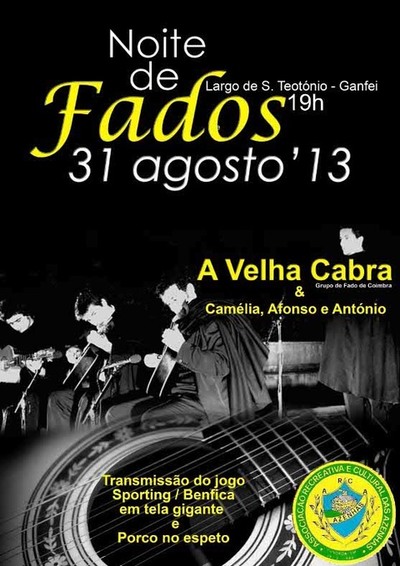 NOITE DE FADOS ESTE SBADO 31 DE AGOSTO EM VALENA DO MINHO