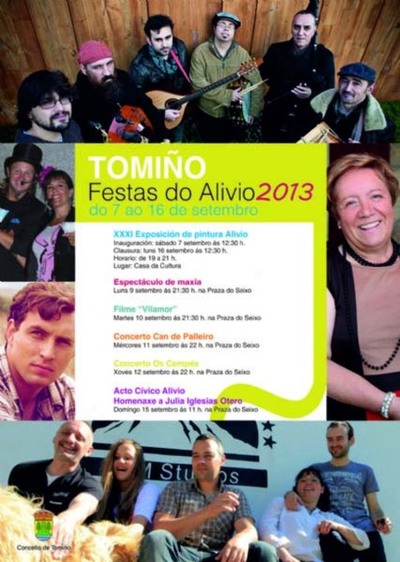 PROGRAMA DE ACTOS FESTAS DO ALIVIO 2013 ORGANIZADOS POLO CONCELLO DE TOMIO