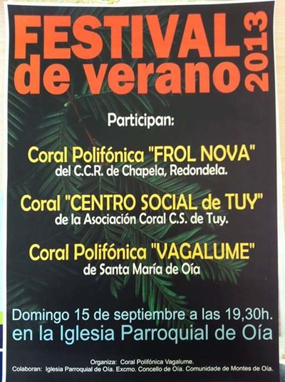 FESTIVAL DE VERANO 2013 O DOMINGO 15 DE SETEMBRO