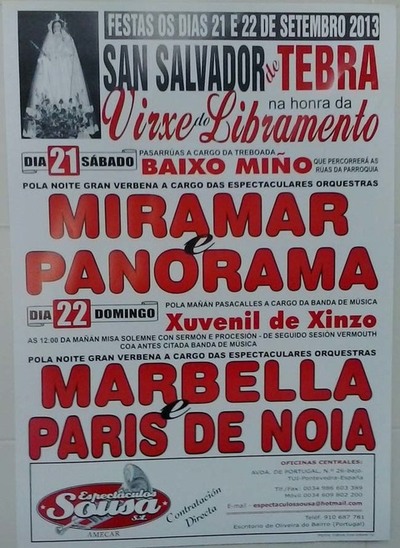FESTAS VIRXE DO LIBRAMENTO O 21 E 22 DE SETEMBRO EN SAN SALVADOR DE TEBRA-TOMIO
