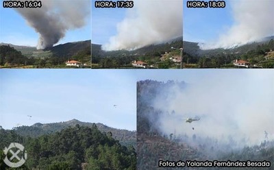 CONTROLADO O INCENDIO FORESTAL EN MALVAS NO CONCELLO DE TUI