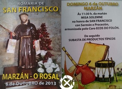 ROMERA DE SAN FRANCISCO O 6 DE OUTUBRO EN MARZN - O ROSAL