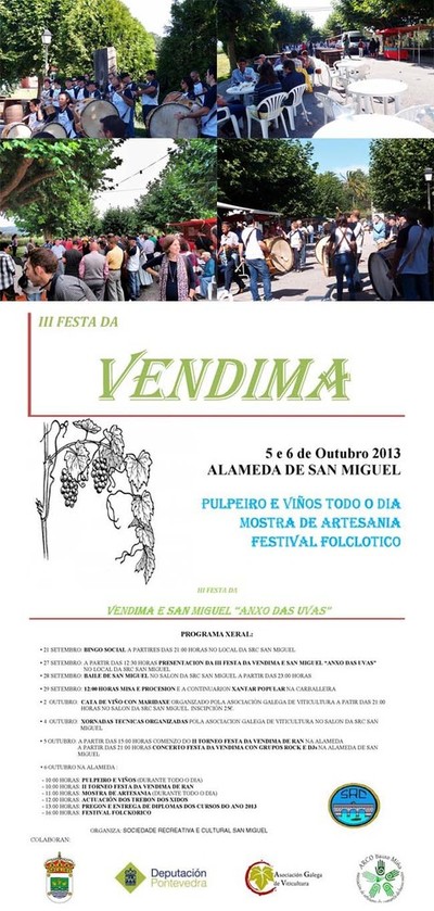 O PRESIDENTE DO GRUPO TERRAS GAUDA D. JOSE MARA FONSECA, PREGOEIRO DA III FESTA DA VENDIMA DE SAN MIGUEL DE TABAGN (O ROSAL)