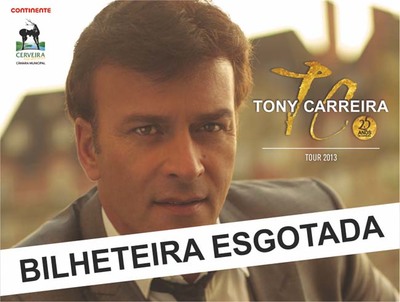 CONCERTO DE TONY CARREIRA, A FAVOR DOS BOMBEIROS, ESGOTADO