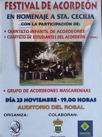 FESTIVAL DE ACORDEN EN HOMENAJE A SANTA CECILIA EL 23 DE NOVIEMBRE EN O ROSAL
