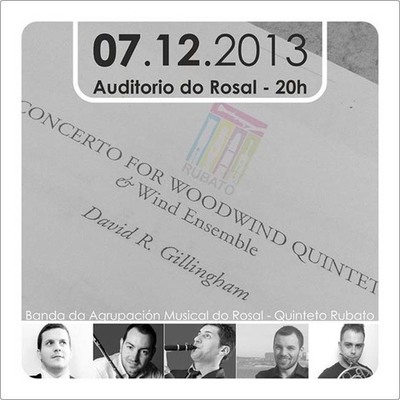 ESTE SBADO CONCERTO DO QUINTETO RUBATO NO AUDITORIO MUNICIPAL DO ROSAL
