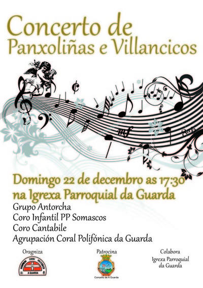 CONCERTO DE PANXOLI�AS E VILLANCICOS O 22 DE DECEMBRO NA GUARDA