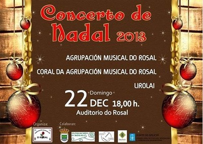 ESTE DOMINGO CONCERTO DE NADAL 2013 DA AGRUPACIN MUSICAL DO ROSAL
