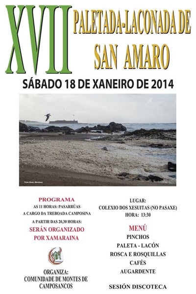XVII PALETADA LACONADA DE SAN AMARO O 18 DE XANEIRO DE 2014