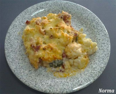 RECETA: COLIFLOR GRATINADA CON SOBRANTES DE COCIDO