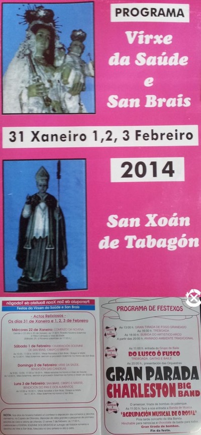 FESTAS VIRXE DA SADE E SAN BRAIS 2014 NO ROSAL