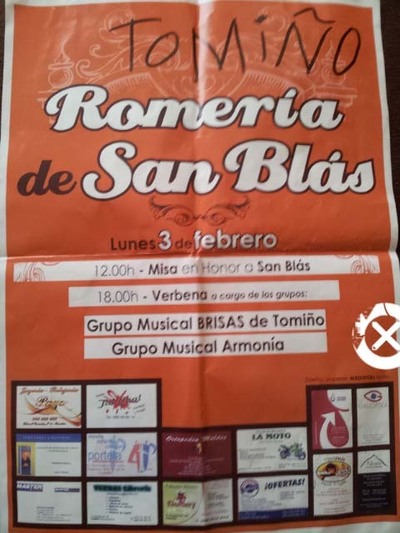 ROMERA DE SAN BLAS O 3 DE FEBREIRO DE 2014 EN TOMIO