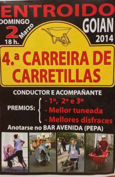 IV CARRERA DE CARRETILLAS ESTE DOMINGO NO ENTROIDO DE GOIN EN TOMIO