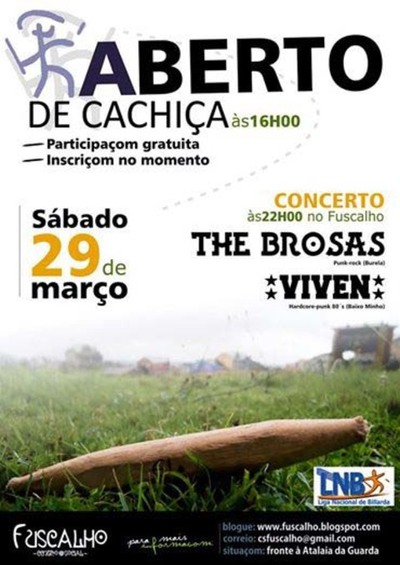 ABERTO DE CACHIZA E CONCERTO O 29 DE MARZO NO CS FUSCALHO DE A GUARDA