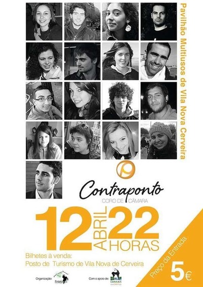 CONCERTO DO CORO DE CMARA CONTRAPUNTO O 12 DE ABRIL EM CERVEIRA