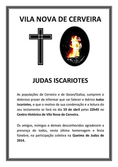 CMARA E COMERCIANTES DE CERVEIRA COLOCAM CRIATIVIDADE E -JUDAS NA RUA-