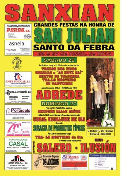  FESTAS DE SAN JULIAN 26 E 27 ABRIL - SANXIAN-O ROSAL 2014