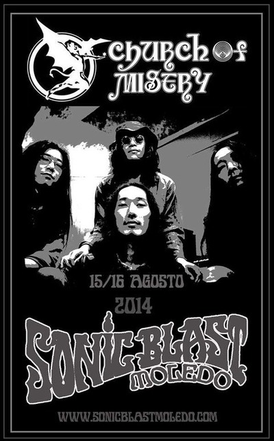 OS JAPONESES CHURCH OF MISERY ESTO CONFIRMADOS PARA O SONICBLAST MOLEDO
