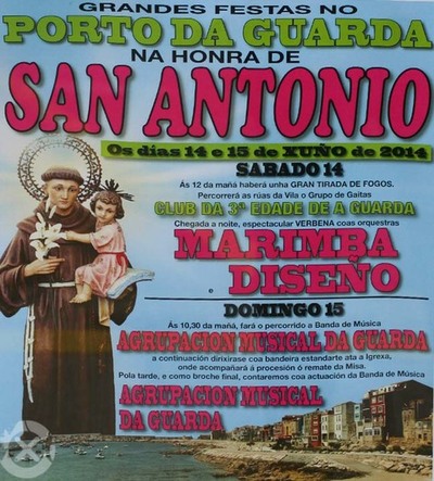 GRANDES FESTAS NO PORTO DE A GUARDA NA HONRA DE SAN ANTONIO O 14 E 15 DE XUO