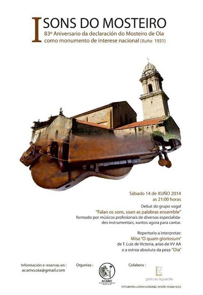 I SONS DO MOSTEIRO E VISITAS GUIADAS  MOSTEIRO DE OIA PARA O MES DE XUO