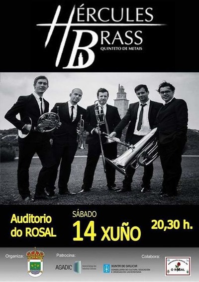 CONCERTO DO QUINTETO DE METAIS -HRCULES BRASS- O 14 DE XUO NO AUDITORIO MUNICIPAL DO ROSAL