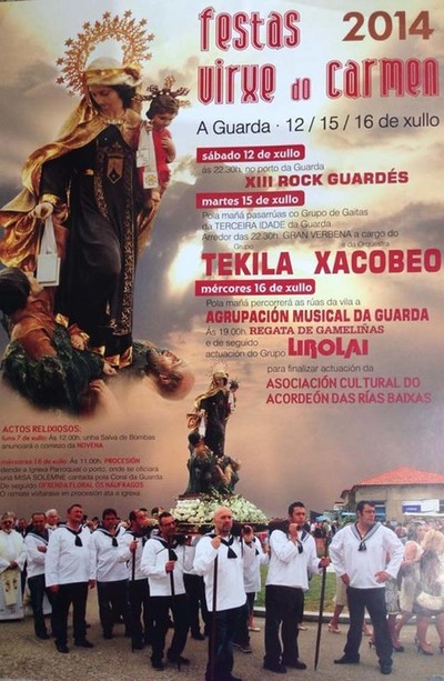 FESTAS VIRXE DO CARMEN 2014 NA GUARDA