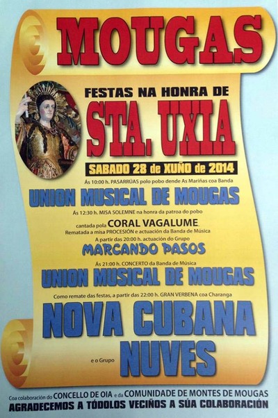 FESTAS NA HONRA DE STA. UXA O 28 DE XUO EN MOUGS - OIA