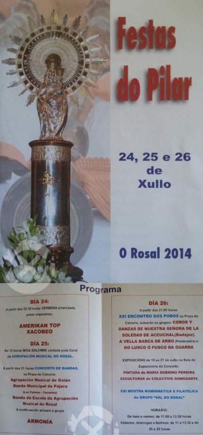 FESTAS DO PILAR 2014 DO 24  26 DE XULLO NO ROSAL
