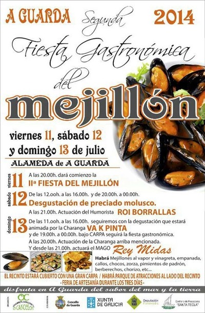 II FIESTA GASTRONMICA DEL MEJILLN DEL 11 AL 13 DE JULIO EN A GUARDA