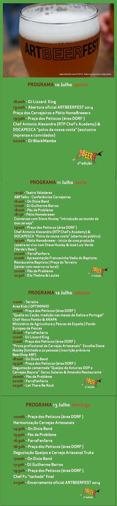 ART BEER FEST DO 10  13 DE XULLO DE 2014 EN CAMINHA