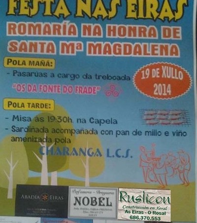 ROMERA NA HONRA DE STA. MAGDALENA O 19 DE XULLO NAS EIRAS-O ROSAL