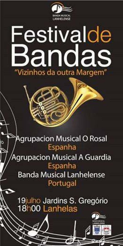 AS BANDAS DE MSICA DE A GUARDA E O ROSAL PARTICIPAN NUN FESTIVAL O 19 DE XULLO EN LANHELAS-CAMINHA