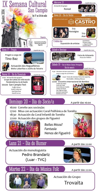 IX SEMANA CULTURAL DE SAN CAMPIO, EN FIGUEIR - TOMIO 