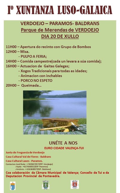 BALDRNS, PARAMOS E VERDOEJO CELEBRAN ESTE DOMINGO A I XUNTANZA LUSO-GALAICA