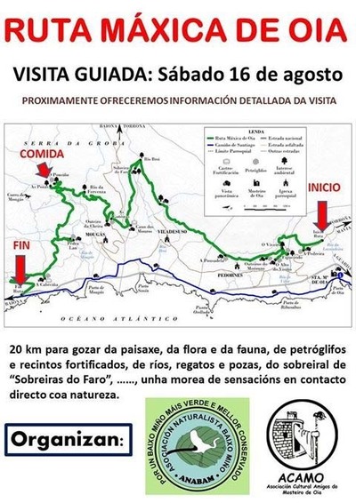 VISITA GUIADA POLA RUTA MXICA DE OIA O 16 DE AGOSTO