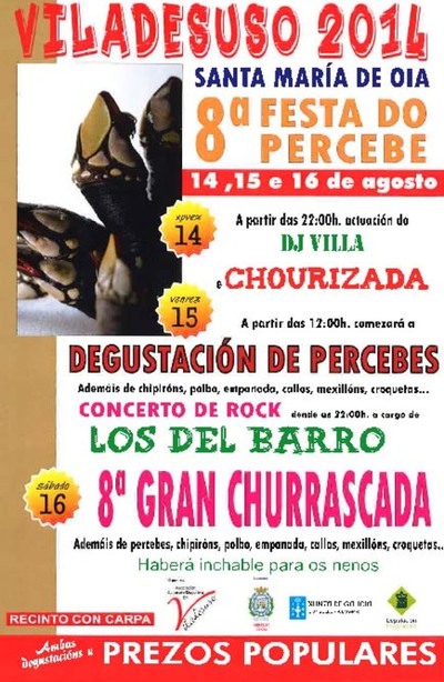VIII FESTA DO PERCEBE E VIII GRAN CHURRASCADA DO 14  16 DE AGOSTO EN VILADESUSO-OIA