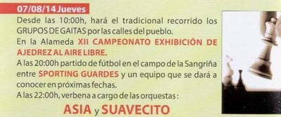 PROGRAMACIN FESTAS DO MONTE 2014 ? XOVES 7 DE AGOSTO 