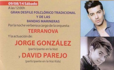 PROGRAMACIN FESTAS DO MONTE 2014 ? SBADO 9 DE AGOSTO 