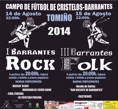 I BARRANTES ROCK E III BARRANTES FOLK O 14 E 15 DE AGOSTO