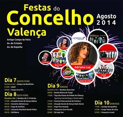 FESTAS DA CIDADE DE VALENA 2014 DE 7-10 AGOSTO