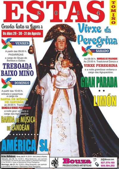 FESTAS NA HONRA DA VIRXE DA PEREGRINA ESTS 2014 DO 29  31 DE AGOSTO