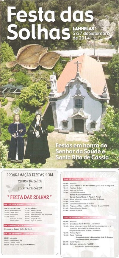 PROGRAMACIN FESTA DAS SOLHAS 2014 DO 5  7 DE SETEMBRO EN CAMINHA
