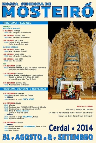 FESTA NOSSA SENHORA DE MOSTEIR - 31 AGOSTO A 08 SETEMBRO