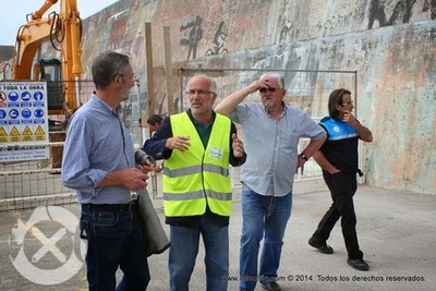 ESPECIAL - O PRESIDENTE DE PORTOS DE GALICIA VISITOU AS OBRAS DO PEIRAO GUARDS