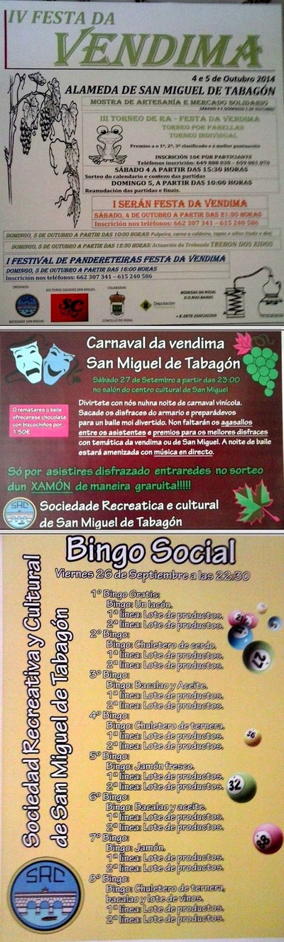 IV FESTA DA VENDIMA EN SAN MIGUEL DE TABAGN-O ROSAL