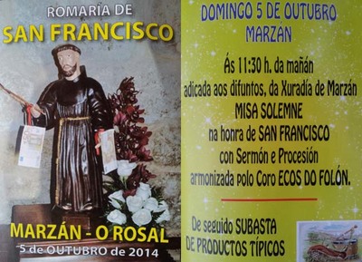 ROMARA DE SAN FRANCISCO O 5 DE OUTUBRO EN MARZN - O ROSAL