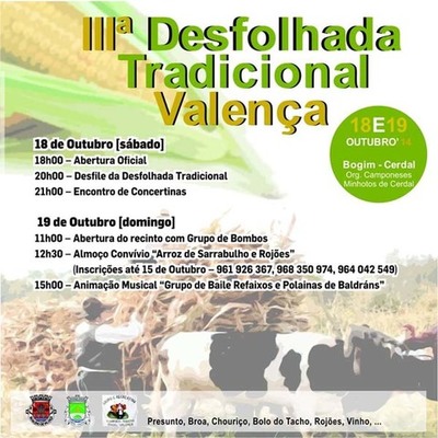 DESFOLHADA E PETISCOS EM VALENA DE 18 A 19 DE OUTUBRO