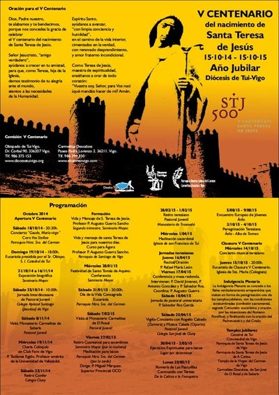 PROGRAMA DEL V CENTENARIO DE SANTA TERESA DE JESS EN LA DICESIS DE TUI-VIGO