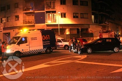 UN FERIDO LEVE TRAS COLISIONAR UNHA MOTOCICLETA E UN TURISMO NA GUARDA